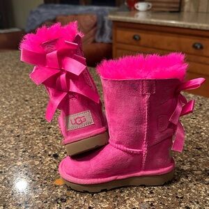 UGG Vibrant Pink Bailey Bow Boots